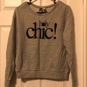 Divided Sweaters - Gray Holy Chic Sweatshirt Divided Sweaters - Gray Holy Chic Sweatshirt
